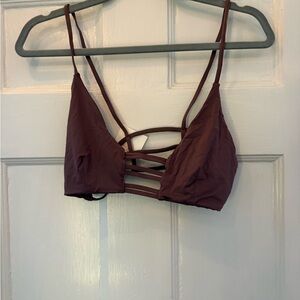 Women's Strappy Bikini Top - Brown